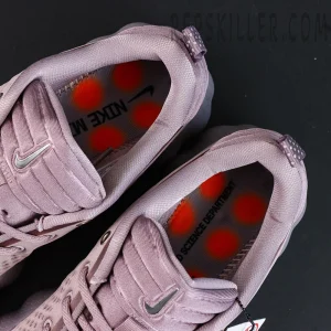 Nike Mind 002 “Light Violet Ore” insole detail with orange cushioning zones and tech feel