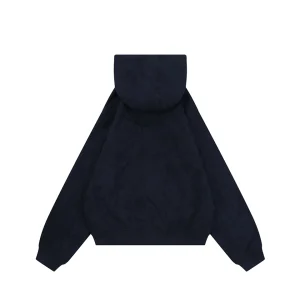 Ralph Lauren Corduroy Embroidered Pony Logo Hooded Jacket Navy Back view