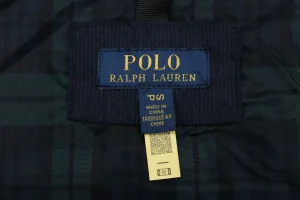 Ralph Lauren Corduroy Embroidered Pony Logo Hooded Jacket Navy Brand label