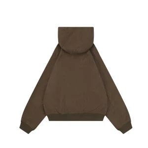 Ralph Lauren Corduroy Embroidered Pony Logo Hooded Jacket Brown Back view