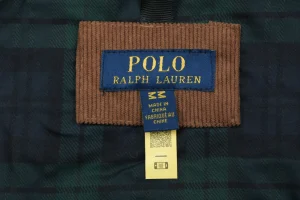 Ralph Lauren Corduroy Embroidered Pony Logo Hooded Jacket Brown Brand label