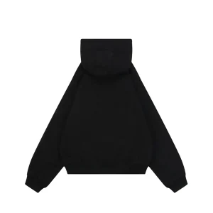 Ralph Lauren Corduroy Embroidered Pony Logo Hooded Jacket Black Back view