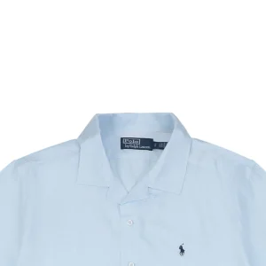 Ralph Lauren Linen Pony Logo T-Shirt Blue