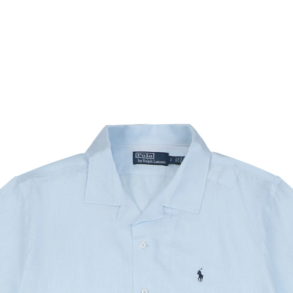 Ralph Lauren Linen Pony Logo T-Shirt Blue