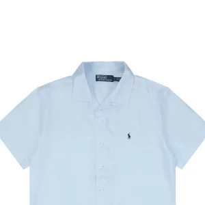 Ralph Lauren Linen Pony Logo T-Shirt Blue