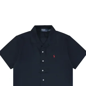 Ralph Lauren Linen Pony Logo T-Shirt Navy