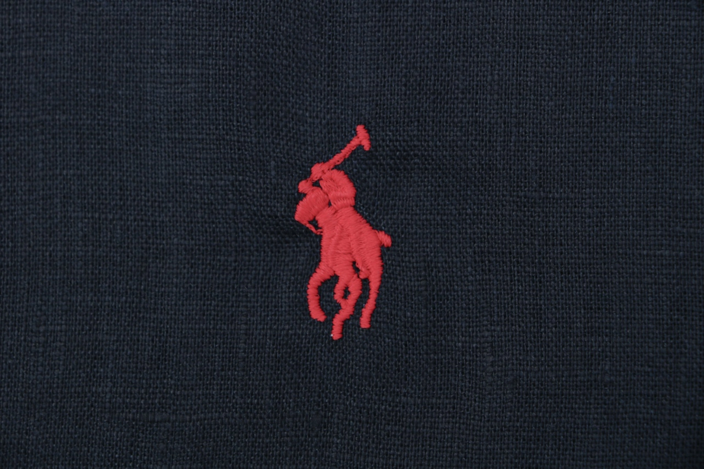 Ralph Lauren Linen Pony Logo T-Shirt Navy Brand