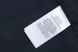 Ralph Lauren Linen Pony Logo T-Shirt Navy Wash label