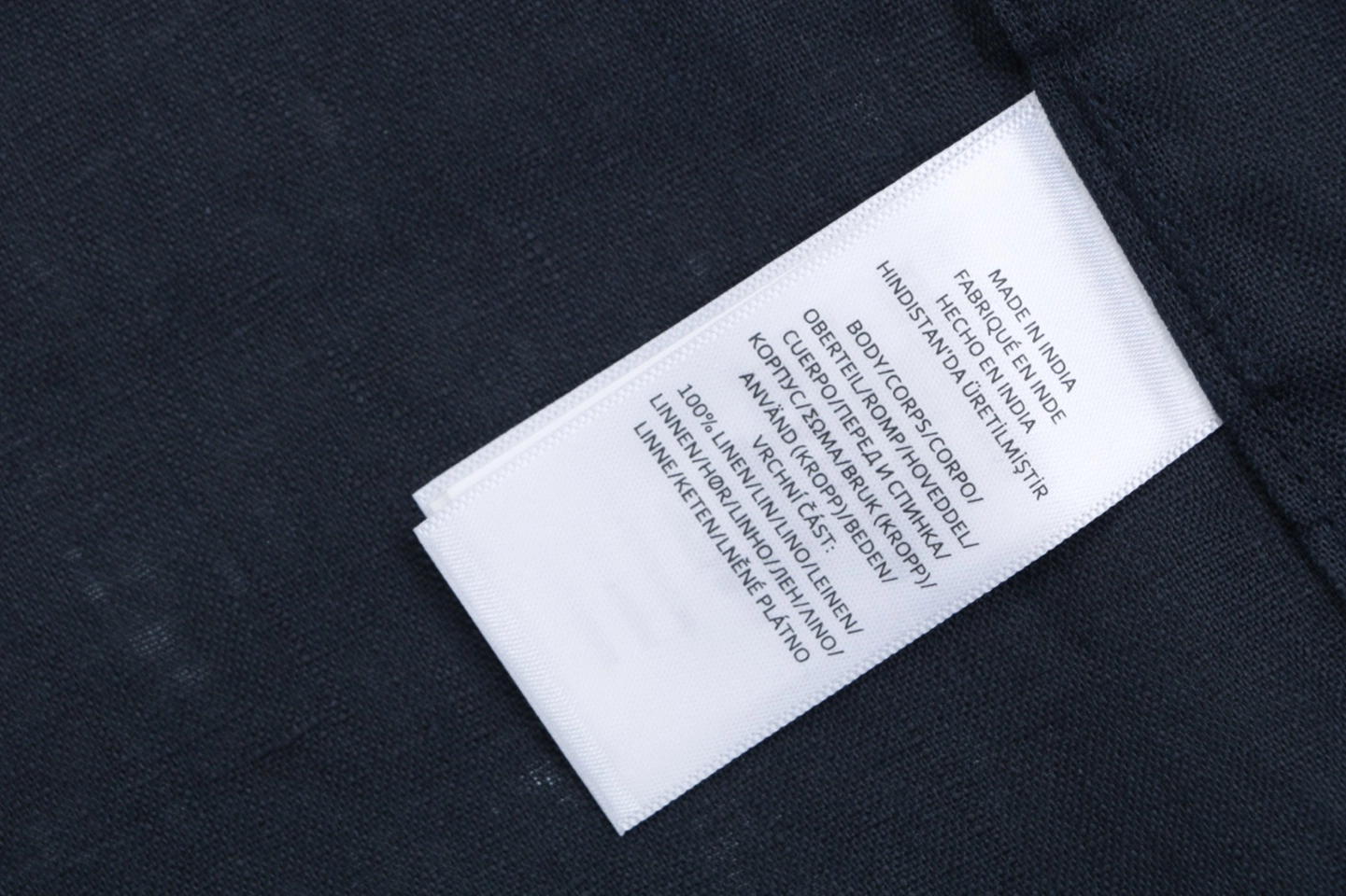 Ralph Lauren Linen Pony Logo T-Shirt Navy Wash label