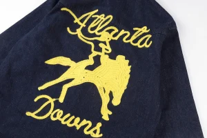Sp5der Atlanta Downs Embroidered Dark Denim Jacket3