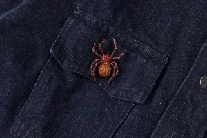 Sp5der Atlanta Downs Embroidered Dark Denim Jacket5