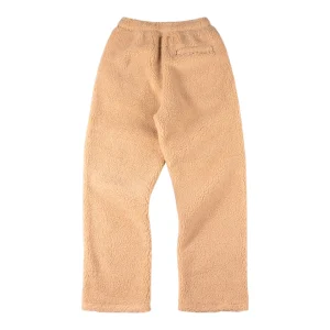 Sp5der Beige Sherpa Fleece Pants Back view