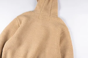 Sp5der Beige Sherpa Fleece Zip Hoodie10