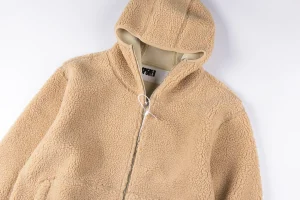 Sp5der Beige Sherpa Fleece Zip Hoodie4