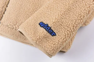Sp5der Beige Sherpa Fleece Zip Hoodie8