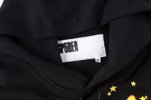 Sp5der Black Atlanta Web Star Graphic Hoodie3