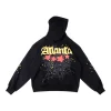 Sp5der Black Atlanta Web Star Graphic Hoodie