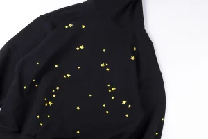 Sp5der Black Atlanta Web Star Graphic Hoodie8