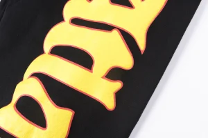 Sp5der Black Flame Logo Graphic Sweatpants4