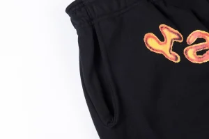 Sp5der Black Flame Logo Sweatpants8