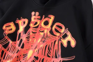 Sp5der Black Flame Web Graphic Hoodie6
