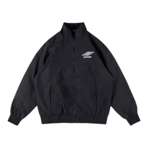 Sp5der Black Logo Zip-Up Track Jacket Front view
