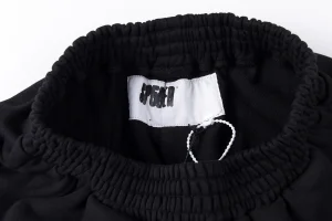 Sp5der Black Red Outline Graphic Sweat Shorts2