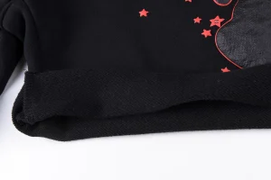 Sp5der Black Red Outline Graphic Sweat Shorts3