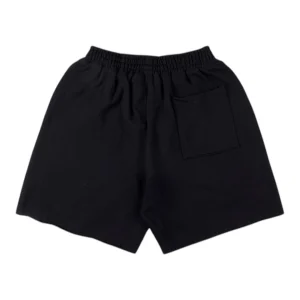 Sp5der Black Red Outline Graphic Sweat Shorts Back view