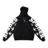 Sp5der Black Sleeve Logo Zip-Up Hoodie