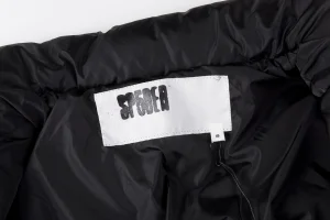 Sp5der Black Star Logo Puffer Jacket11