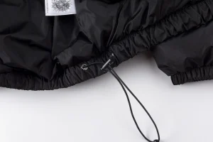 Sp5der Black Star Logo Puffer Jacket13
