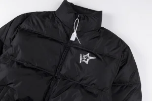 Sp5der Black Star Logo Puffer Jacket2