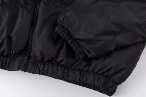 Sp5der Black Star Logo Puffer Jacket7