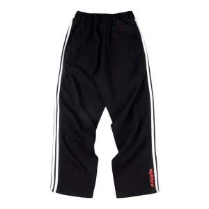 Sp5der Black White Stripe Red Logo Track Pants Back view