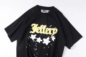Sp5der Black & Yellow “Jeffery” Star Graphic T-Shirt8