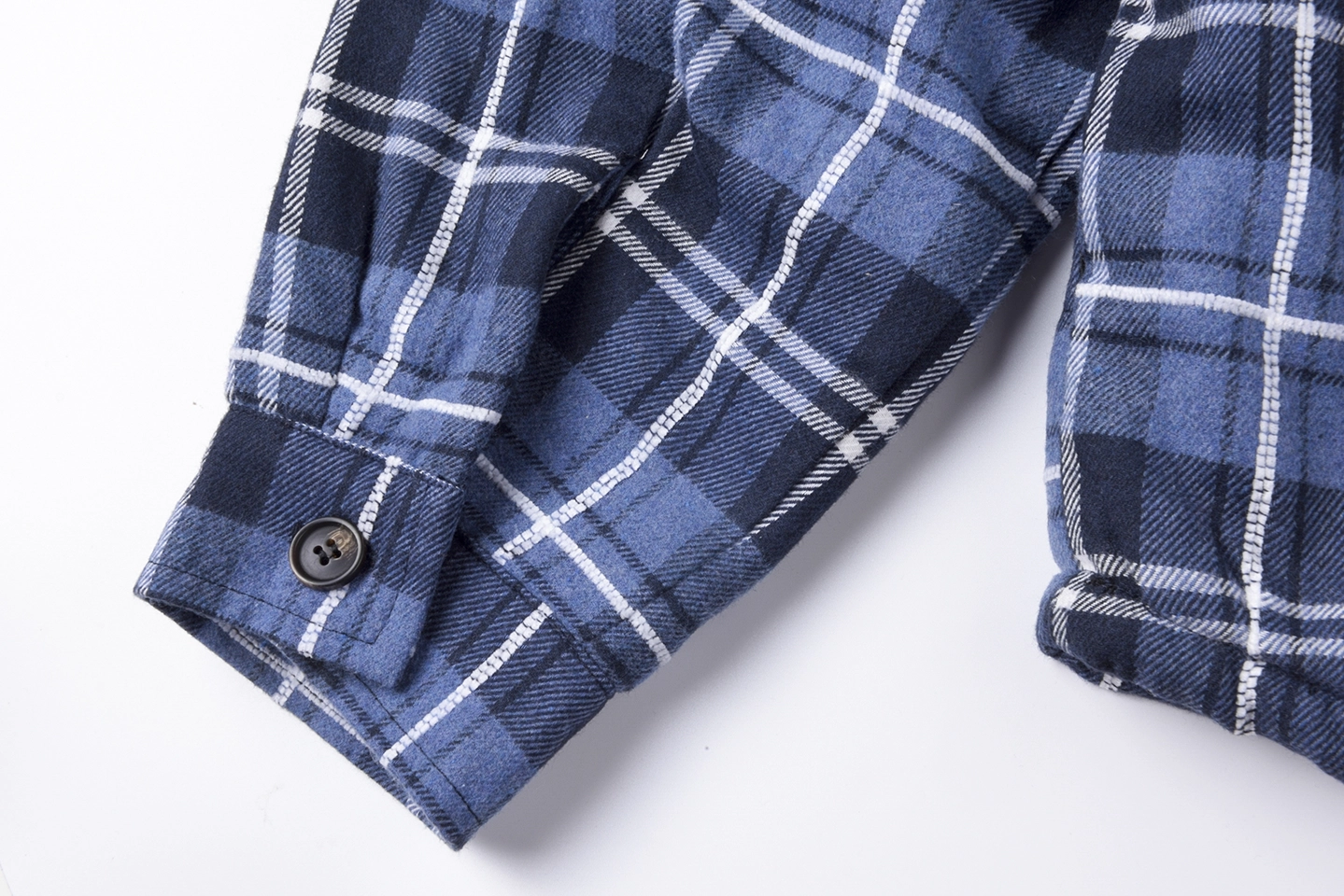 Sp5der Blue Plaid Grey Hood Zip Jacket4