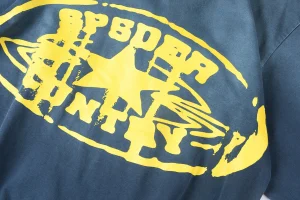 Sp5der Blue Planet Graphic Washed T-Shirt3