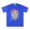 Sp5der Blue Red & Yellow Web Graphic T-Shirt