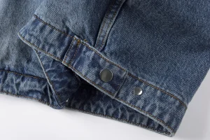 Sp5der Blue Washed Logo Embroidery Denim Jacket4