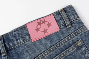 Sp5der Blue Washed Logo Embroidery Denim Jeans5