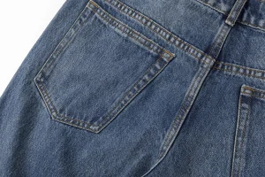 Sp5der Blue Washed Logo Embroidery Denim Jeans8