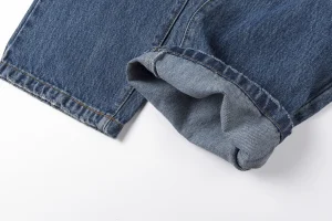 Sp5der Blue Washed Logo Embroidery Denim Jeans9