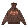 Sp5der Brown Distressed “SP-55” Racing Graphic Hoodie