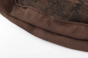 Sp5der Brown Distressed “SP-55” Racing Graphic Hoodie4