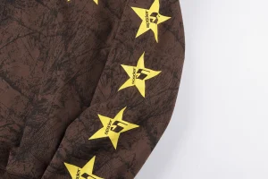 Sp5der Brown Distressed Star “5” Logo Sweatshirt9
