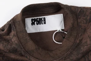 Sp5der Brown Distressed Star Logo Sweatshirt8