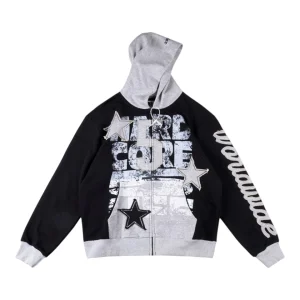 Sp5der “Future Core” Contrast Zip Hoodie Front view