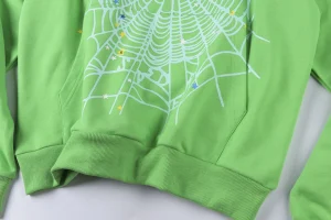Sp5der Green Web Graphic Hoodie5