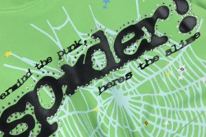 Sp5der Green Web Graphic Hoodie9